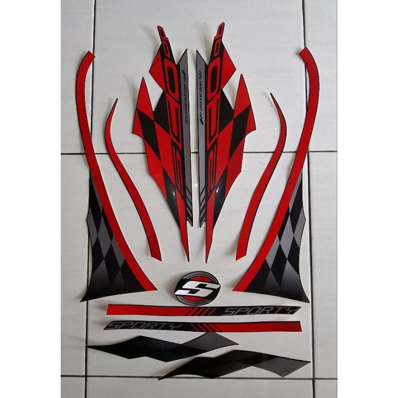 Sticker / Striping / Lis body motor Honda Scoopy Sporty 2018 ORIGINAL / ASLI