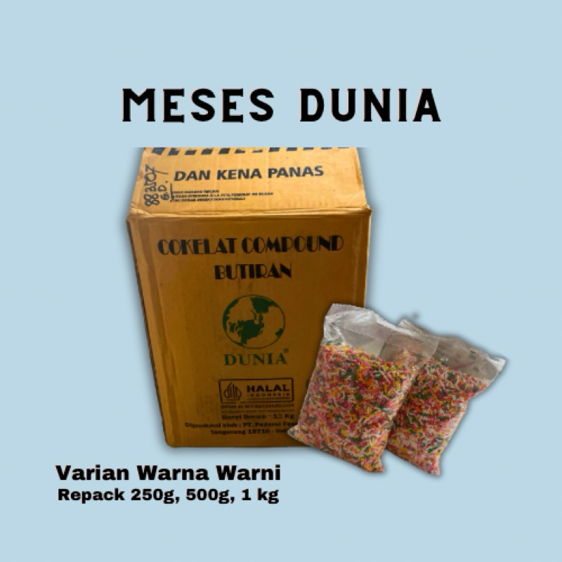 

Meses Warna Warni Merek Dunia Hijau - Kemasan 250g, 500g, 1 kg