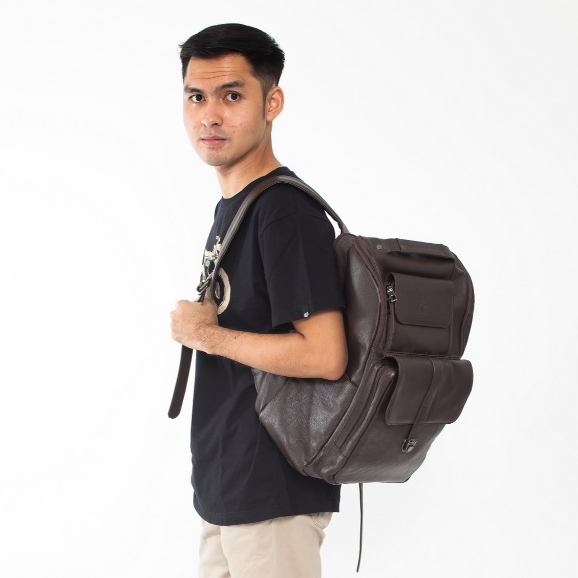 Tas Ransel Pria Kulit Asli Backpack  GUNTUR Sendy Leather