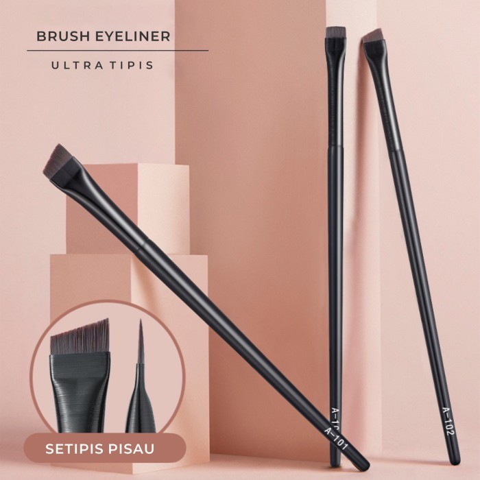 Kuas Alis Kuas Pipih Eyebrow Brush Eyeliner Eyebrow Tipis kuas tipis kuas concealer