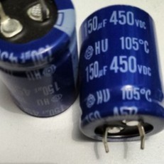 KAPASITOR ELKO 150uf/450v  CAPASITOR ELCO 150UF 450VOLT