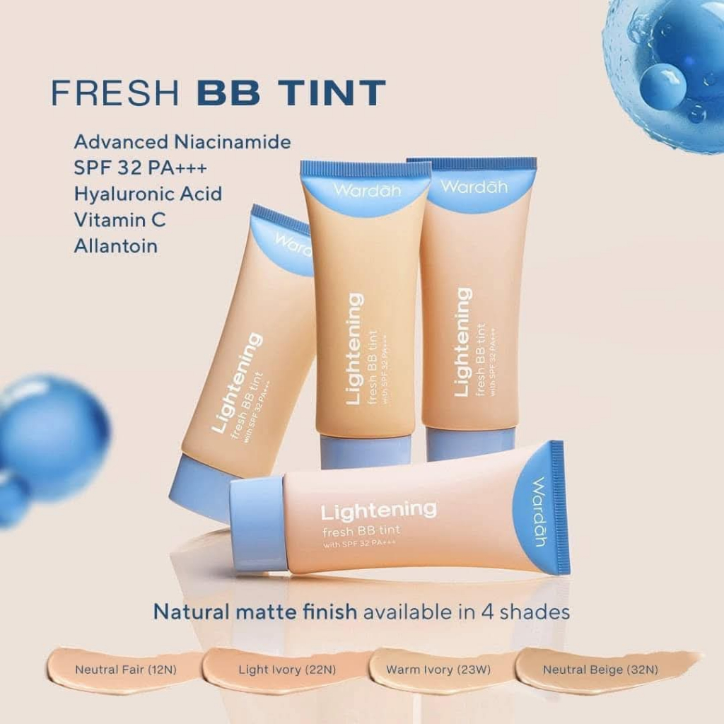 WARDAH LIGTENING FRESH BB TINT WITH SPF/FOUNDATION wadrdah/BB tint wardah skincare/WARDAH OFFICIAL