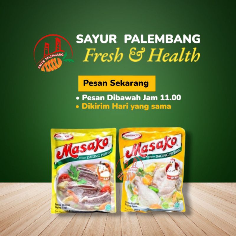 

Masako Ayam Sapi bungkus 130Gram - Sayur Palembang