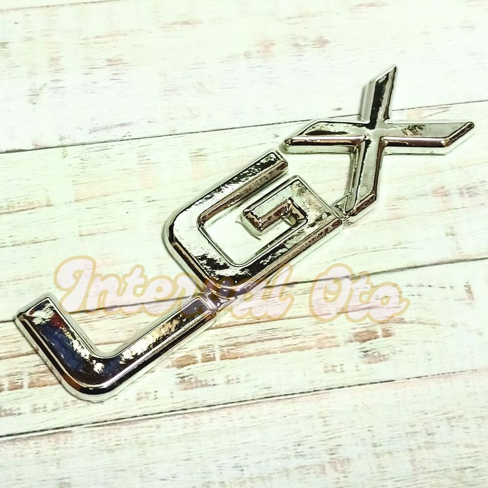 Emblem Tulisan LGX Mobil Kijang Kapsul 1997-2003 Logo LGX Chrome