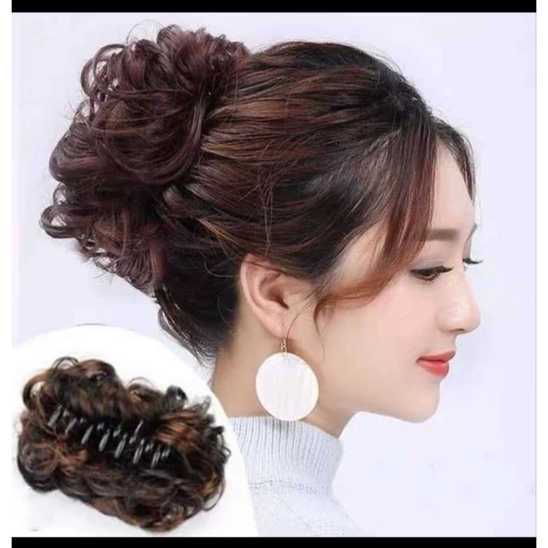 jepit jedai jedai rambut palsu cepol rambut wig jedai jepit rambut palsu wig konde wig pestal