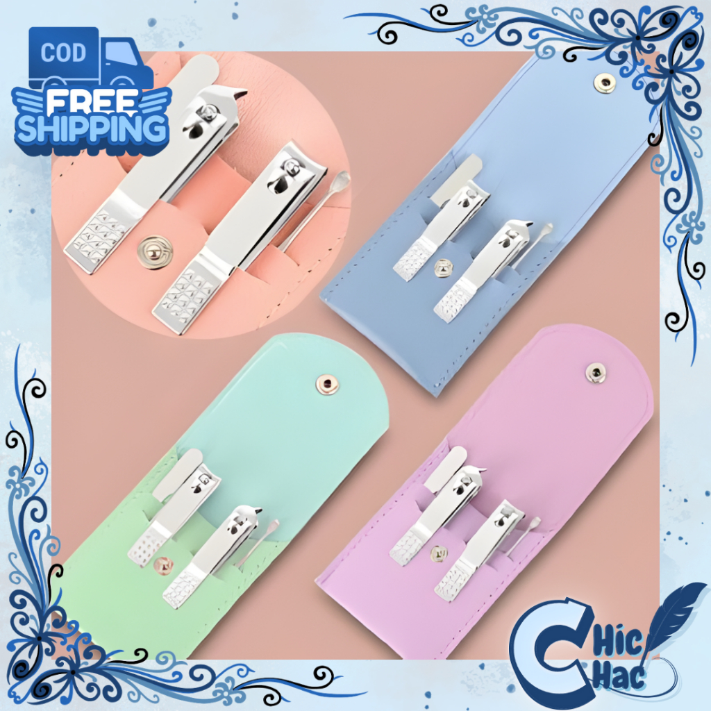 Gunting Kuku Set 4 In 1 / Perawatan Kuku 4 In 1 Nail Set Manicure Pedicure / Nail Art Praktis Murah