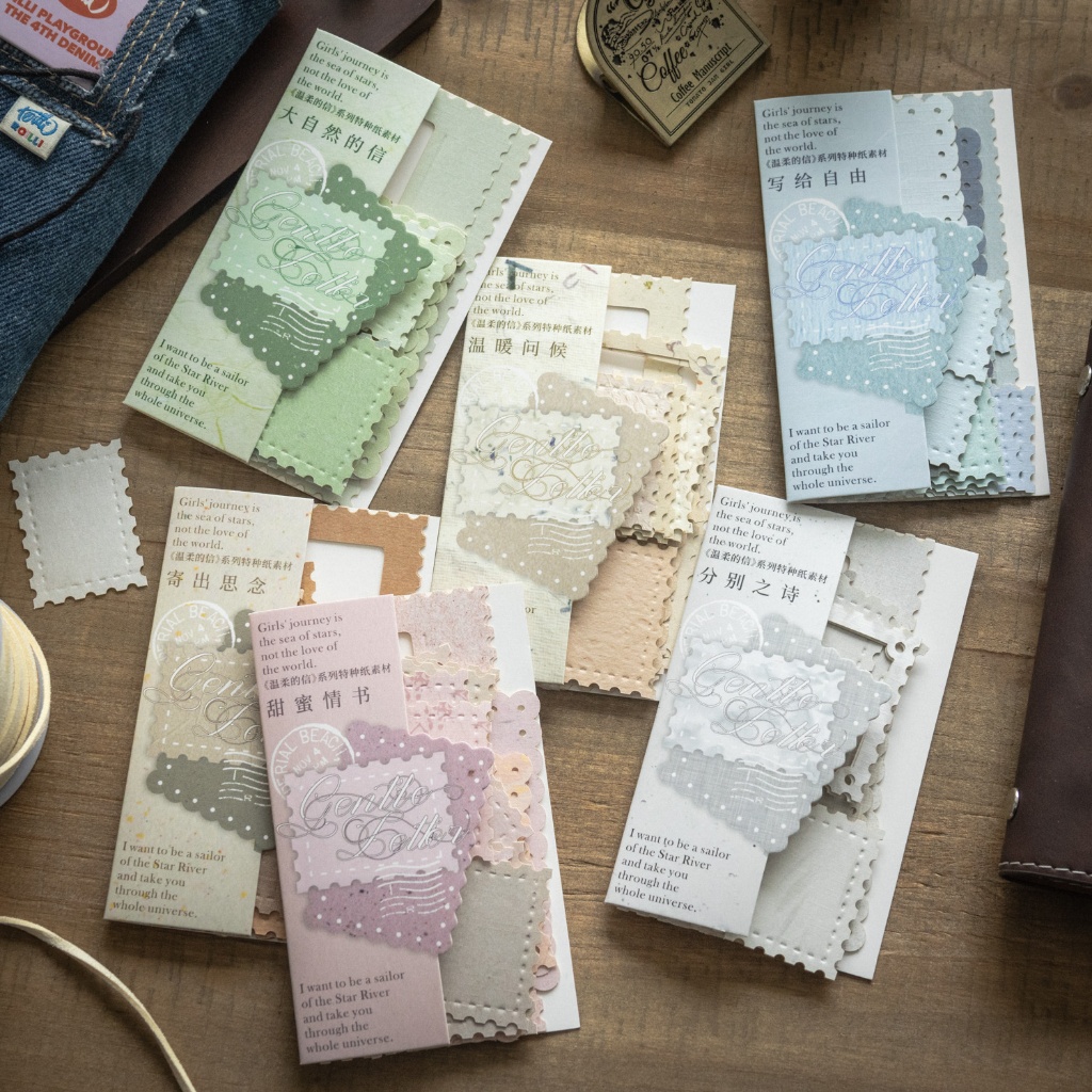 

24pcs Kertas Hias Seri Surat Yang Lembut Untuk Dekorasi Scrapbook Bullet Journal Diary Jurnal Retro Vintage