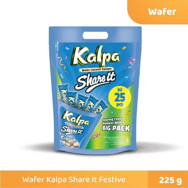 

Kalpa Share It Wafer Cokelat Kelapa 9 g @25 pcs / 225 gram