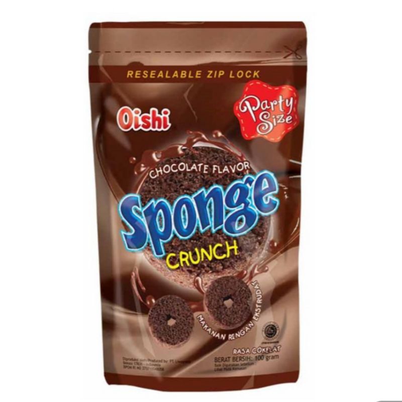 

Oishi Sponge Crunch 100gr / Cokelat / Stroberi / Ubi