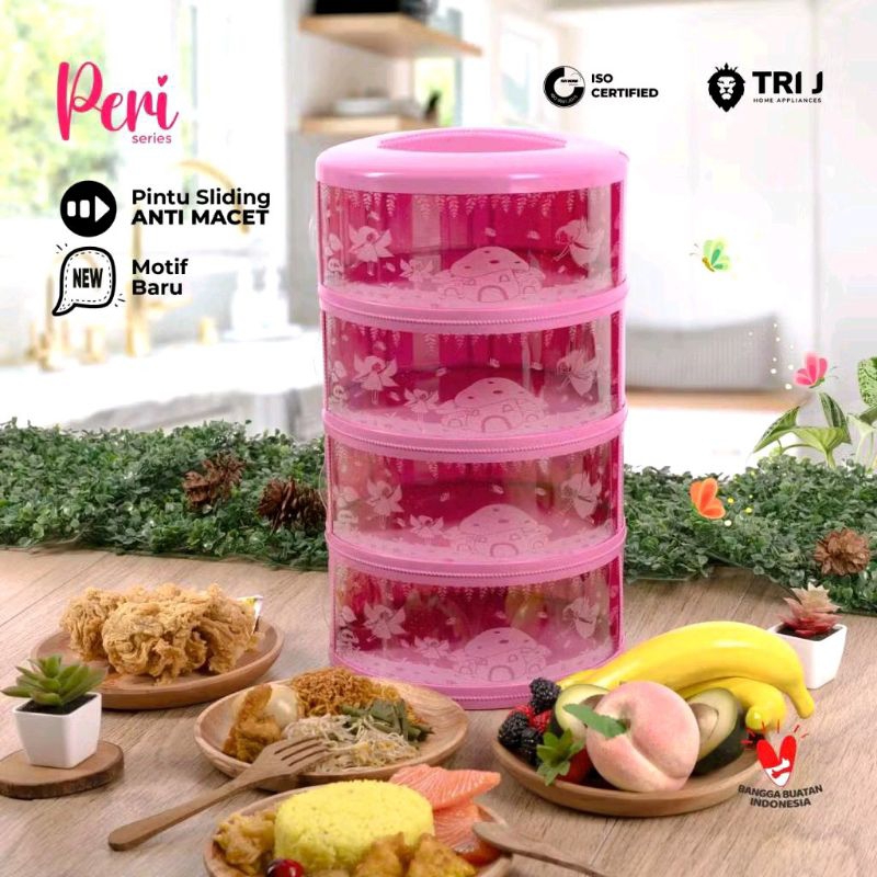 P (P2) TUDUNG SAJI 4 SUSUN 3D MOTIF / PENYIMPANAN MAKANAN TINGKAT