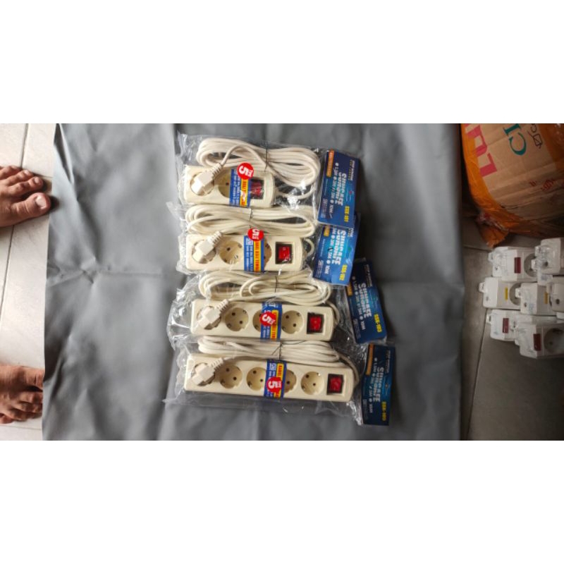 Stop Kontak kabel 5 Meter Kuningan SNI