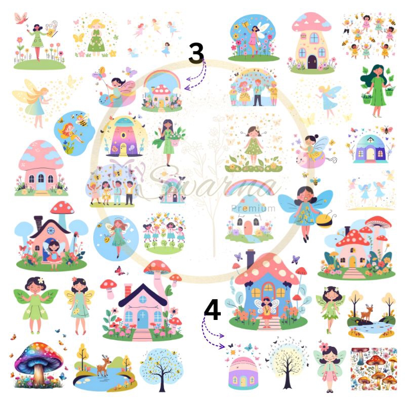 

MySwarna : Sticker Lucu - Fancy - Handmade - Fairy - Peri Lucu - Tempelan Gambar Cantik - Unik