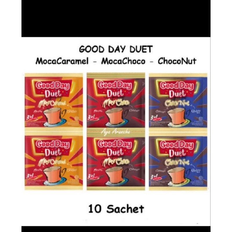 

Good Day Duet Choconut kemasan Sachet 1 Renceng isi 10