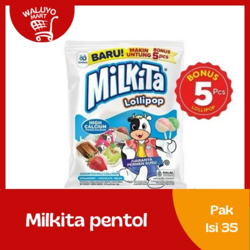 

Permen milkita lolipop/Pak