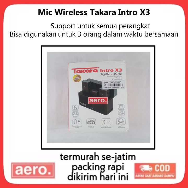 Mic Wireless Takara Intro X3