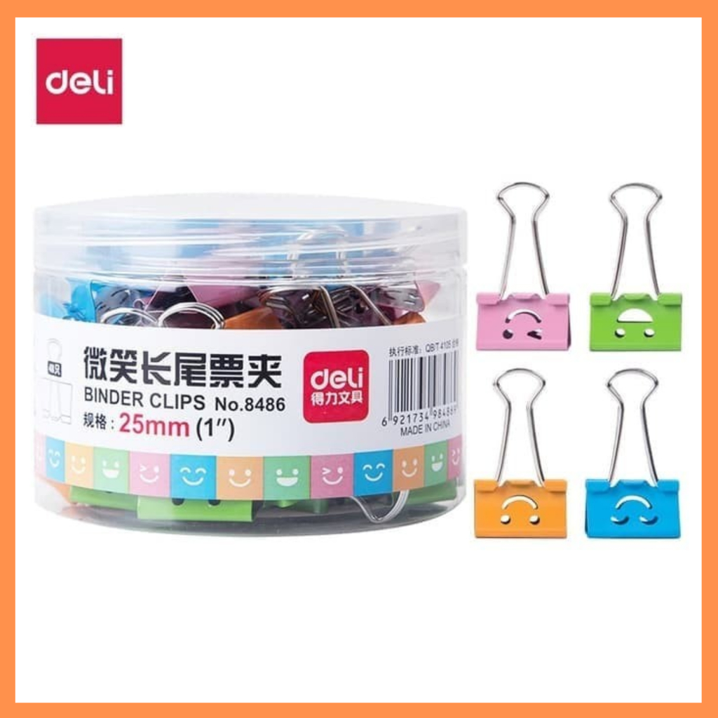 

DELI Binder clip ukuran 25mm smile 8486