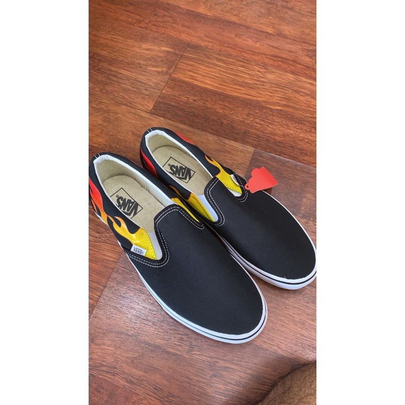 VANS SLIP ON RED FLAME API ORIGINAL 100% GUARANTEE