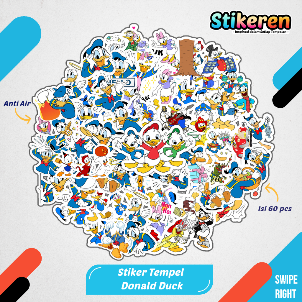 

Stiker Donald Duck Chibi Anime Kartun Film Paper Vinyl Dekorasi Laptop Koper Tumbler Kulkas DIY