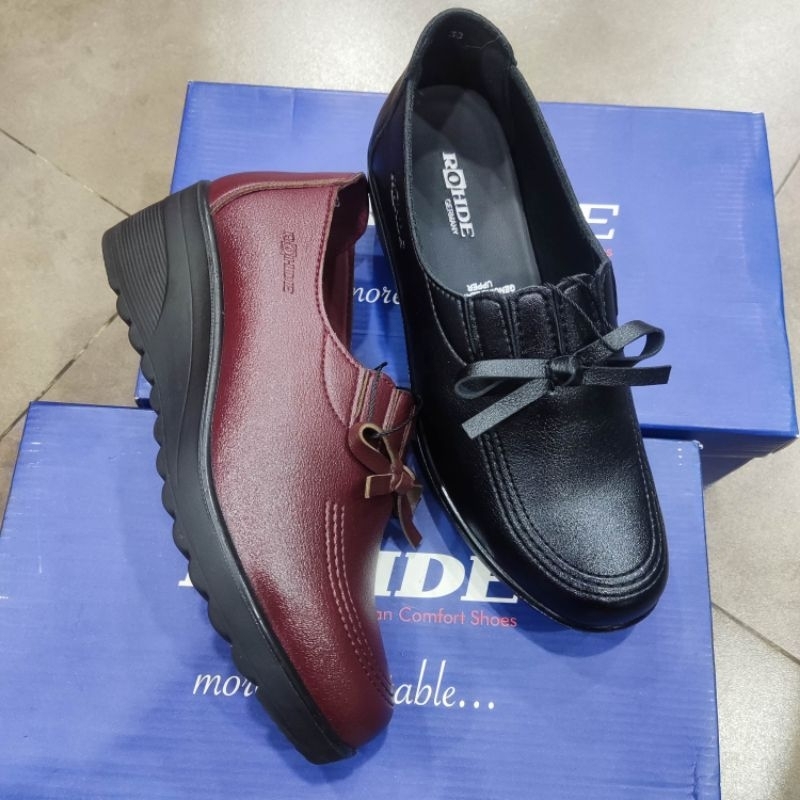 ROHDE | SEPATU WEDGES BERBAHAN KULIT ASLI 100% ORIGINAL