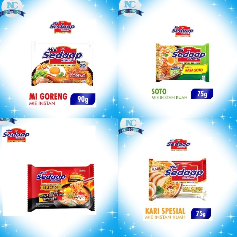 

(5PCS) PAKET HEMAT SEDAAP MIE INSTAN ALL VARIAN