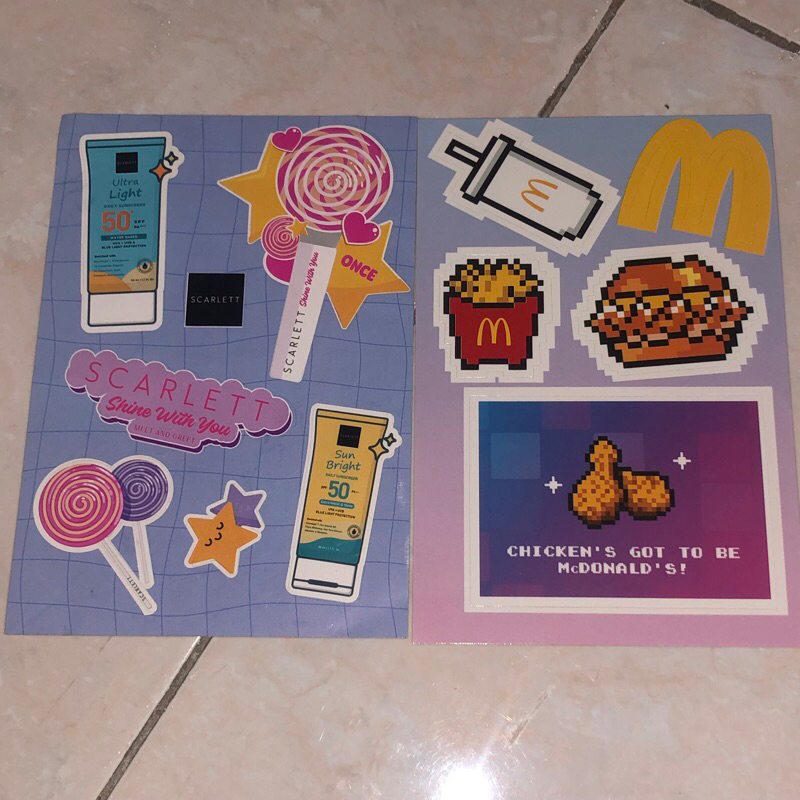 

official sticker newjeans jeanzforfree x mekdi twice scarlett