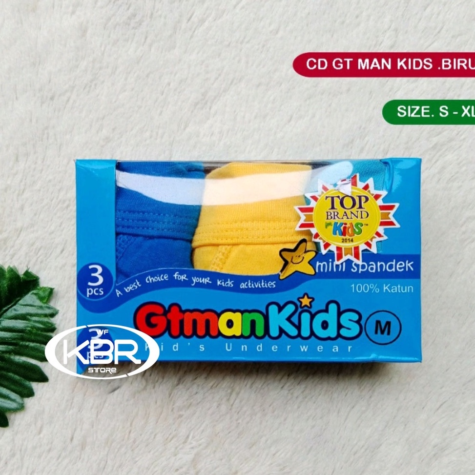 Jangan Ketinggalan order  isi 3  GT MAN KIDS BIRU  Celana dalam gt man anak  CD GT man anak karet Le