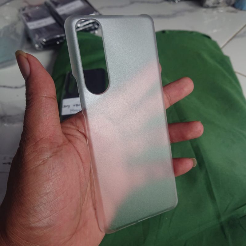 Hardcase putih awan Sony Xperia 5iii Mark 3 AU docomo SoftBank Global awet tidak Menguning