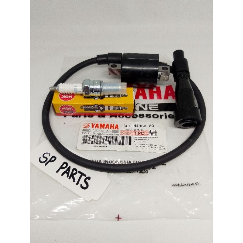 PAKET 3ITEM KOIL + BUSI + TUTUP BUSI 3C1 YAMAHA VIXION NEW, VIXION OLD Mesin Motor Motorcycle