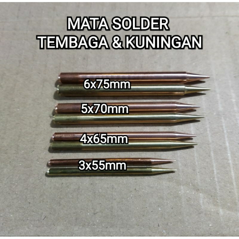 UJUNG SOLDER MATA SOLDER TEMBAGA KUNINGAN