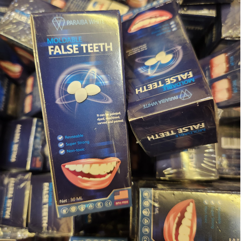 Penambal Gigi False Teeth (Made in USA) 30ML: Super Kuat Penambal Gigi Berlubang Rusak Ompong Tempor