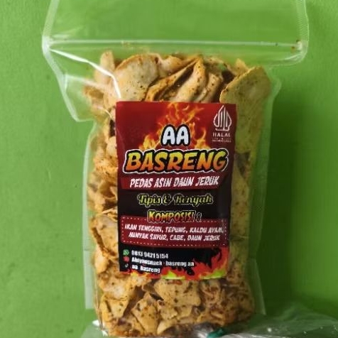 

Basreng AA 500grm, keripik bakso goreng premium