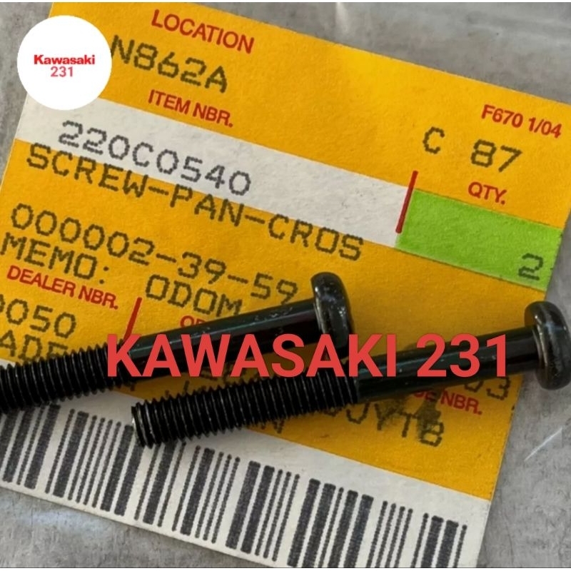 Baut Screw Pan Cros 5x40 Original Kawasaki 220C0540