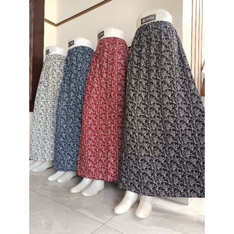 Rok Plisket/Rayon motif bunga kekinian rok viral