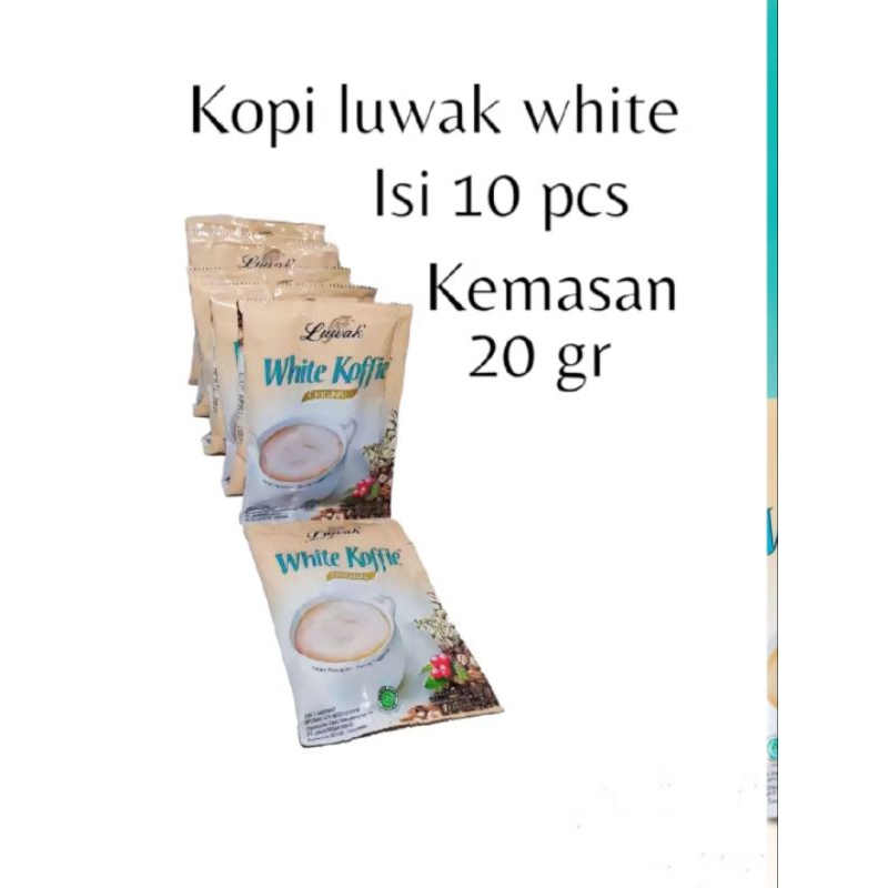 

Kopi Luwak white coffe renteng 10pc