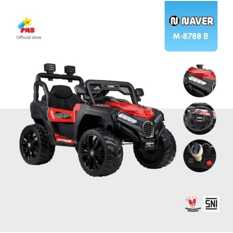 Mainan Anak Mobil Aki PMB M-8788 Jeep Monster UTX M8788 M 8788
