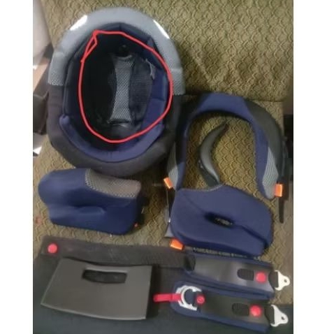Busa tengah crownpad Copy Arai RX7X PNP cetakan Arai RX7X