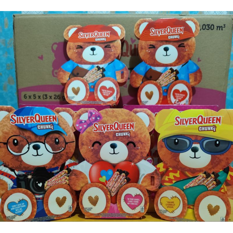 

SilverQueen Valentine Day ChunkyBear (3×26gr), Special Pack (2×55gr)