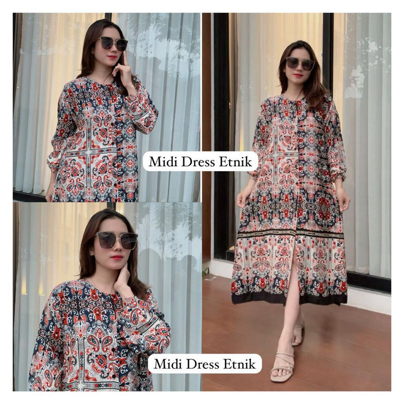 ETNIK TUNIK/TUNIK ETNIK /TUNIK MOTIIF/MIRI DRESS/azkia tunik/long tunik/tunik rayon/tunik cantik cas