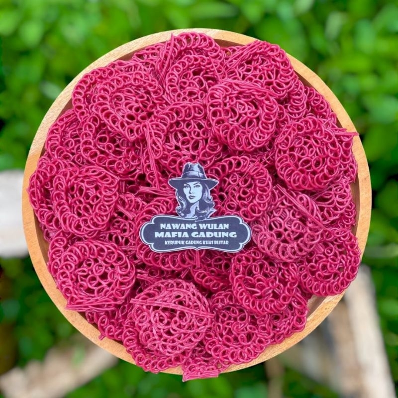 

1KG KERUPUK UYEL MENTAH WARNA MERAH GURIH RENYAH