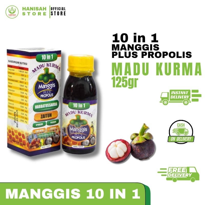 

Madu Kurma Manggis Plus Propolis 10 in 1 125ml •Suplemen Makanan•