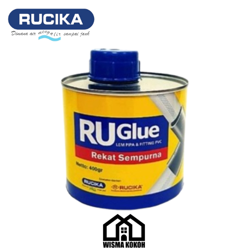 RUCIKA LEM RUGLUE / LEM PIPA PVC 400GR KALENG BESAR