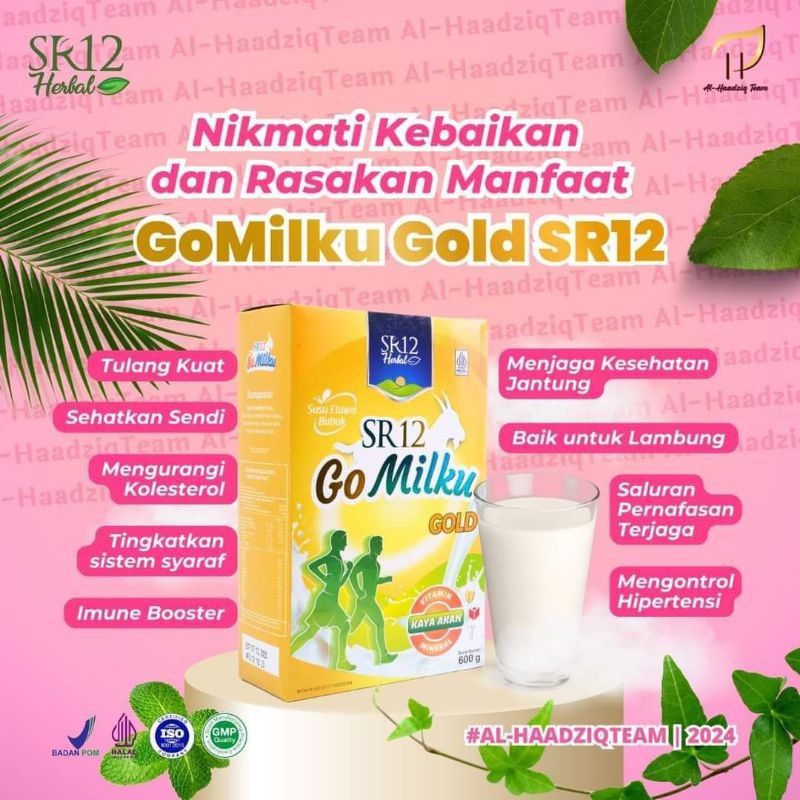 

Susu kambing gomilku gold SR12 susu kesehatan di usia emas