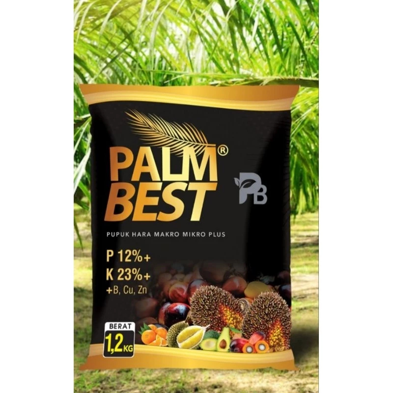 PUPUK SAWIT PALM BEST HARA MAKRO MIKRO PLUS BERAT BERSIH 1.2kg - PUPUK SAWIT PALING AMPUH PALM BEST