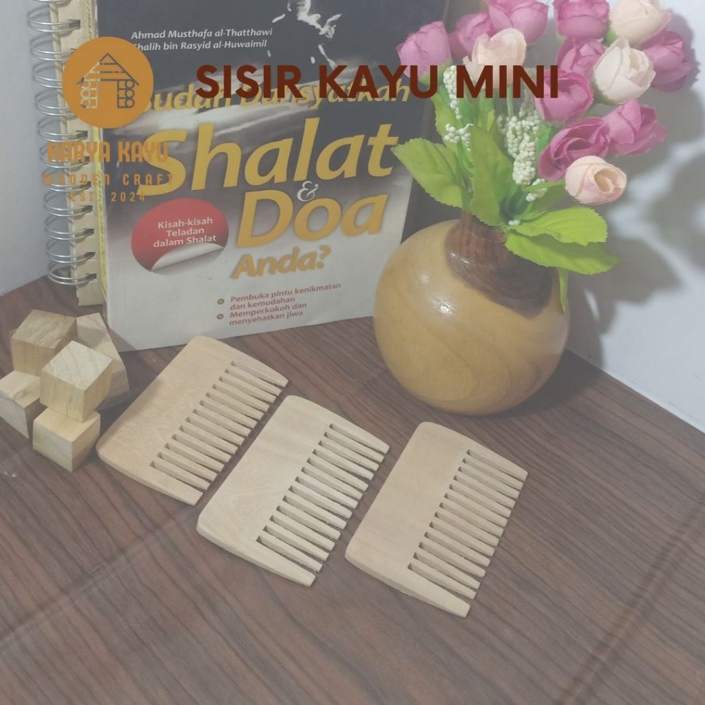 Sisir rambut kayu sisir rambut pria sisir mini