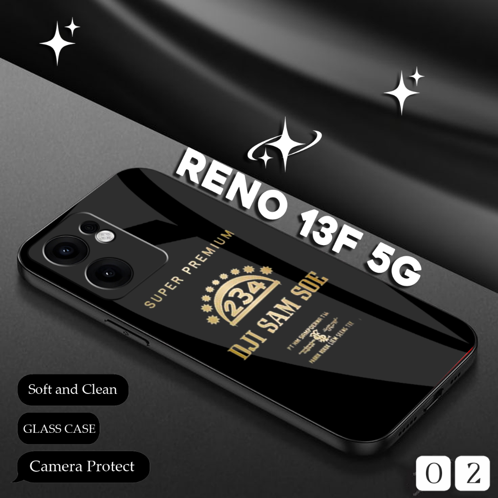 SOFTCASE GLASS KACA OPPO RENO 13F 5G ROKOK CASING HANDPHONE RENO 13 5G CASE PELINDUNG HP RENO 13F 5G