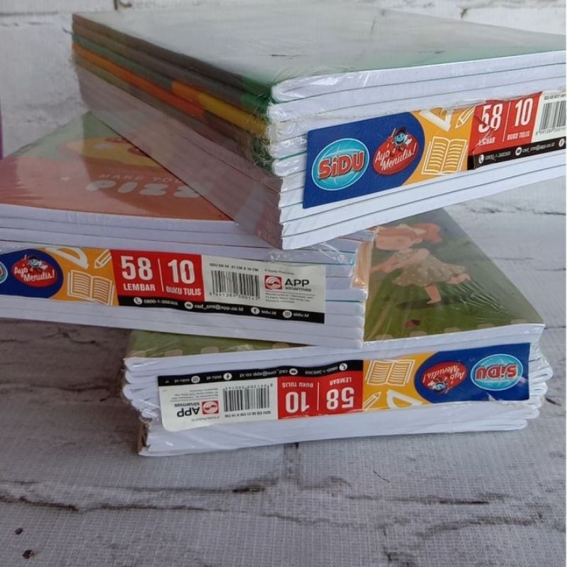 

[Whispers] Buku tulis sidu isi 58 lembar 1 pack 10 buku