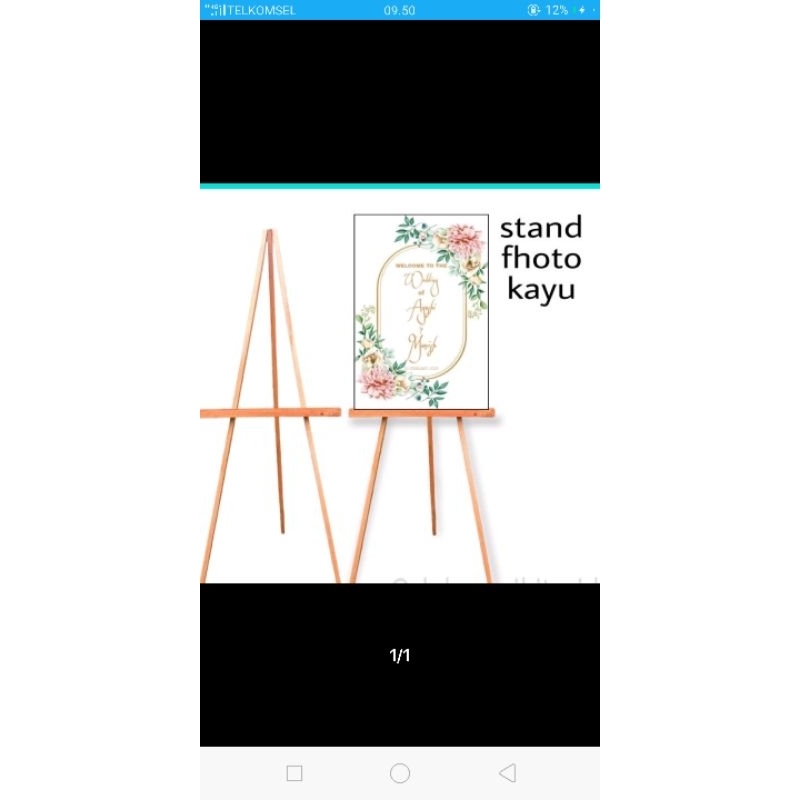 STAND KAYU FRAME POTO