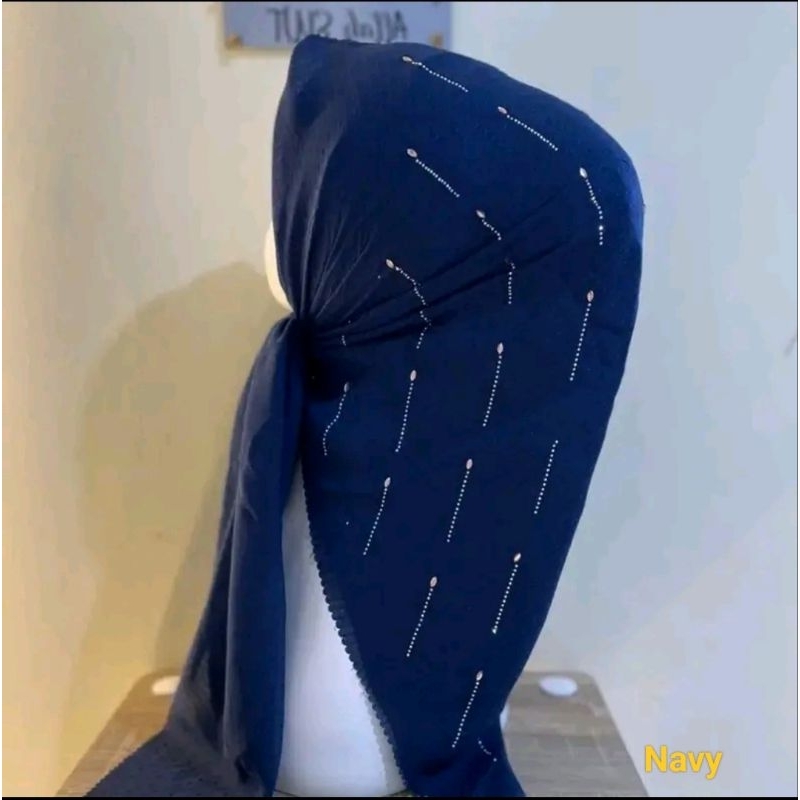 Segi empat Swarovski mewah || Segi empat payet tabur