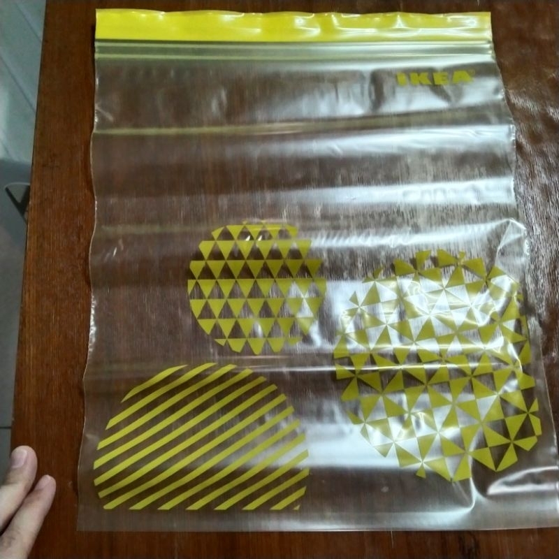 Satuan Kantong Plastik Klip Kedap Udara Kuning 4.5L Yellow Ziplock Plastic freezer bag kantong baju 