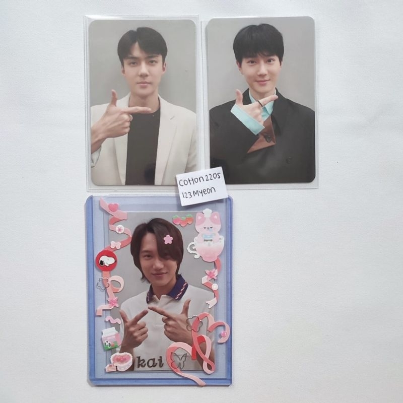 OFFICIAL PC PHOTOCARD EXO SUHO SEHUN KAI FANMEET FANMEETING 10TH ANNIVERSARY EXO KPOP MERCH MERCHAND
